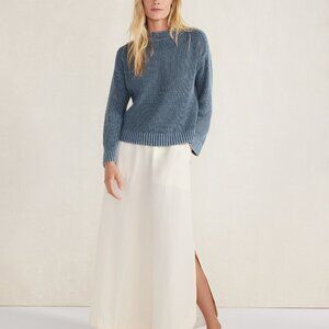 Haven Well Within Navy 100% cotton fisherman coastal beach Normcore Sweater XL